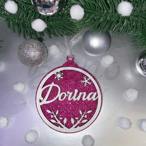 Neves karácsonyfadísz, Karácsony, Karácsonyi lakásdekoráció, Karácsonyfadíszek, Gravírozás, pirográfia, MESKA