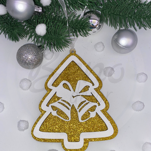 Karácsonyfadísz - harang mintával - karácsony - karácsonyi lakásdekoráció - karácsonyfadíszek - Meska.hu
