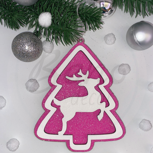 Karácsonyfadísz - rénszarvas mintával - karácsony - karácsonyi lakásdekoráció - karácsonyfadíszek - Meska.hu