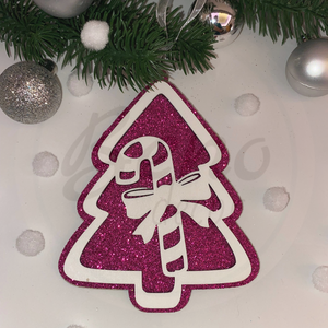 Karácsonyfadísz - cukorkarúd mintával - karácsony - karácsonyi lakásdekoráció - karácsonyfadíszek - Meska.hu