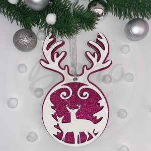 Karácsonyfadísz - rénazarvas mintával - karácsony - karácsonyi lakásdekoráció - karácsonyfadíszek - Meska.hu