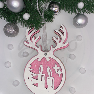 Karácsonyfadísz - gyertya mintával - karácsony - karácsonyi lakásdekoráció - karácsonyfadíszek - Meska.hu