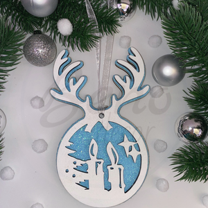 Karácsonyfadísz - gyertya mintával - karácsony - karácsonyi lakásdekoráció - karácsonyfadíszek - Meska.hu