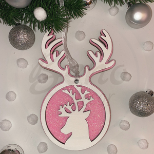 Karácsonyfadísz - rénazarvas mintával - Meska.hu