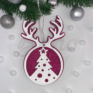 Karácsonyfadísz - karácsonyfa mintával - karácsony - karácsonyi lakásdekoráció - karácsonyfadíszek - Meska.hu