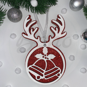 Karácsonyfadísz - harang mintával, Karácsony, Karácsonyi lakásdekoráció, Karácsonyfadíszek, Gravírozás, pirográfia, MESKA