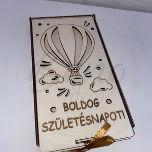Pénz/utalványátadó doboz Születésnapra - otthon & életmód - dekoráció - asztal és polc dekoráció - díszdoboz - Meska.hu