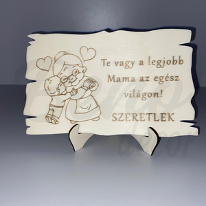 A Világ Legjobb Mamájának  Gravírozott Fa Tábla - Meska.hu