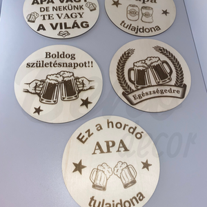 Gravírozott söröshordó ajándék  dobozos sör tartó - otthon & életmód - konyhafelszerelés, tálalás - italos kellékek - sörtartó - Meska.hu