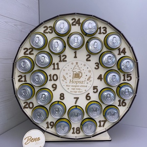 Sörös adventi naptár  24 napos sörösdoboz tartó, Karácsony, Adventi díszek, Adventi naptár, Gravírozás, pirográfia, MESKA