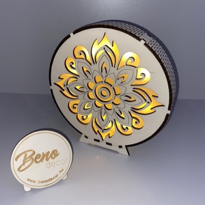 Mandala mintás fa hangulatlámpa - Meska.hu