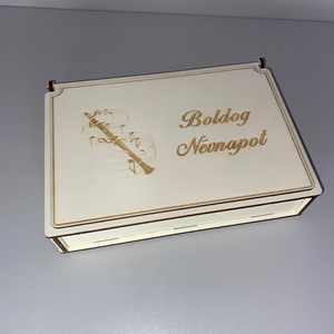 Gravírozott Fa Ékszerdoboz 6 rekesszel, Ékszer, Ékszertartó, Ékszerdoboz, Gravírozás, pirográfia, MESKA