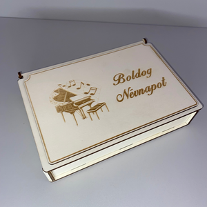 Fa ékszerdoboz  személyre szabható felirattal és mintával, Ékszer, Ékszertartó, Ékszerdoboz, Gravírozás, pirográfia, MESKA