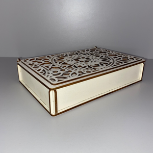 Mandala mintás ékszerdoboz � 6 rekeszes, fa tároló - ékszer - ékszertartó - ékszerdoboz - Meska.hu