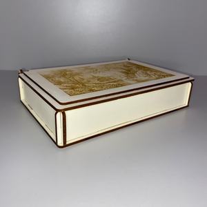 Fa ékszerdoboz tájképes mintával  6 rekeszes - ékszer - ékszertartó - ékszerdoboz - Meska.hu