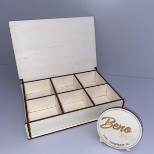 Mandala mintás fa ékszerdoboz � 6 rekeszes - ékszer - ékszertartó - ékszerdoboz - Meska.hu