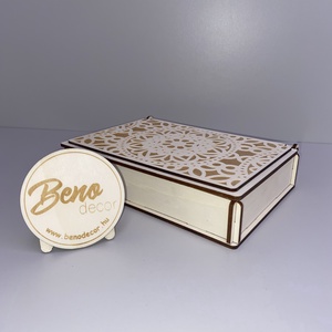 Mandalás ékszerdoboz  6 rekeszes, fa tároló - ékszer - ékszertartó - ékszerdoboz - Meska.hu