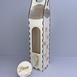 Fa borosüveg díszdoboz szőlőmintával – gravírozott ajándékdoboz, Otthon & Életmód, Konyhafelszerelés, tálalás, Tálalás, Bortartó, Gravírozás, pirográfia, Ez az elegáns, gravírozott fa borosüveg díszdoboz tökéletes választás különleges alkalmakra – legye..., MESKA