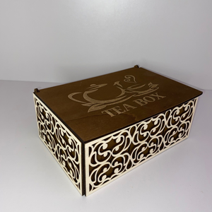 Tea Box  Elegáns Fadoboz Teafiltereknek, Otthon & Életmód, Konyhafelszerelés, tálalás, Konyhai tárolás, Tea & Kávé tárolás, Gravírozás, pirográfia, MESKA