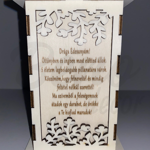 Esküvői Anyukás Lámpás  Gravírozott, LED-es Fa Dekor - otthon & életmód - lámpa - hangulatlámpa - Meska.hu