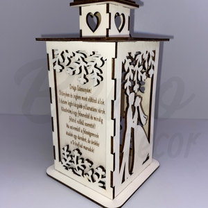 Esküvői Anyukás Lámpás  Gravírozott, LED-es Fa Dekor - otthon & életmód - lámpa - hangulatlámpa - Meska.hu