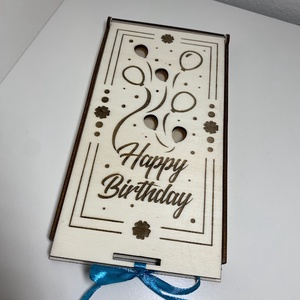 Pénz/utalványátadó doboz születésnapra - otthon & életmód - dekoráció - asztal és polc dekoráció - díszdoboz - Meska.hu