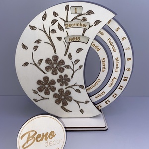 Öröknaptár - virág mintával - otthon & életmód - dekoráció - fali és függő dekoráció - falinaptár & öröknaptár - Meska.hu