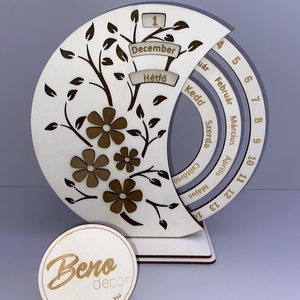 Öröknaptár - virág mintával - otthon & életmód - dekoráció - fali és függő dekoráció - falinaptár & öröknaptár - Meska.hu