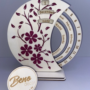 Öröknaptár - virág mintával - otthon & életmód - dekoráció - fali és függő dekoráció - falinaptár & öröknaptár - Meska.hu