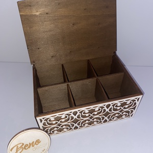 Rózsa mintás fa díszdoboz - személyre szabható felirattal - otthon & életmód - dekoráció - asztal és polc dekoráció - díszdoboz - Meska.hu