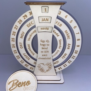 Öröknaptár - szöveggel - otthon & életmód - dekoráció - fali és függő dekoráció - falinaptár & öröknaptár - Meska.hu