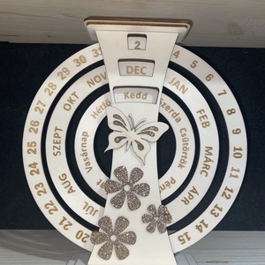 Virágos és pillangós fa öröknaptár - otthon & életmód - dekoráció - fali és függő dekoráció - falinaptár & öröknaptár - Meska.hu