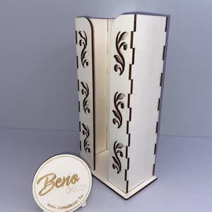 Falra akasztható zsebkendőtartó � lézervágott díszes mintával - otthon & életmód - tárolás & rendszerezés - zsebkendőtartó - Meska.hu