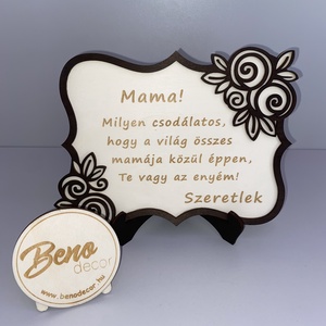     Anyák napi idézetes tábla � gravírozott ajándék mamának, Otthon & Életmód, Dekoráció, Asztal és polc dekoráció, Gravírozott táblák, Gravírozás, pirográfia, MESKA