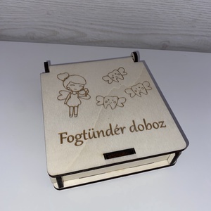 Gravírozott fogtündér doboz � fa tejfogtartó emlékdoboz - Meska.hu
