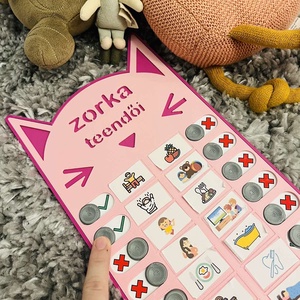 Teendőlista gyerekeknek - Cica - játék & sport - ovis felszerelés - egyéb ovis kiegészítő - Meska.hu