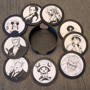 One piece pohár alátét  - otthon & életmód - dekoráció - kép & falikép - 3d képek - Meska.hu