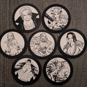 One piece pohár alátét  - otthon & életmód - dekoráció - kép & falikép - 3d képek - Meska.hu