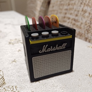 Gitár Pengető tartó - Marshall - 3D nyomtatott - akusztikus, basszus, elektromos gitár - Meska.hu