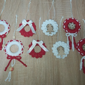 Makramé karácsonyfa dísz - Meska.hu