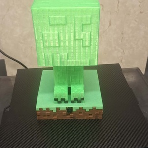 Minecraft creeper dekor lámpa - otthon & életmód - lámpa - asztali lámpa - Meska.hu