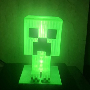 Minecraft creeper dekor lámpa - otthon & életmód - lámpa - asztali lámpa - Meska.hu