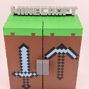Minecraft Kinder joy figura tartó(nyitható) - otthon & életmód - dekoráció - asztal és polc dekoráció - asztaldísz - Meska.hu