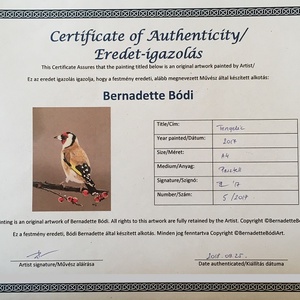 Tengelic/Goldfinch, Zsűrizett festmény/Jury painting - művészet - festmény - pasztell - Meska.hu