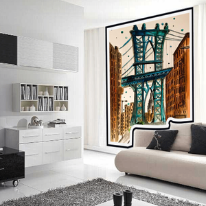 George Washington Bridge - művészet - festmény - akvarell - Meska.hu