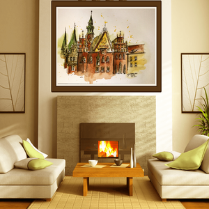 Wroclaw, Poland - művészet - festmény - akvarell - Meska.hu