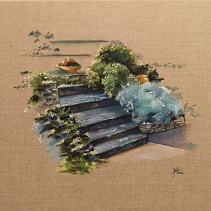 Lépcsők, olaj - Meska.hu