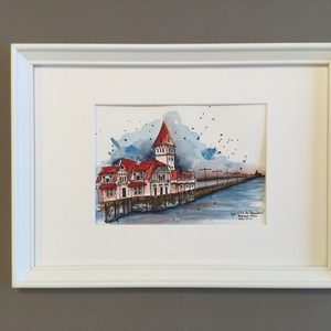 Club de Pescadores, Buenos Aires - művészet - festmény - akvarell - Meska.hu