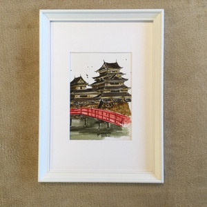 Matsumoto, Japan - művészet - festmény - akvarell - Meska.hu