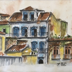 Sao Luis, Brazil - művészet - festmény - akvarell - Meska.hu